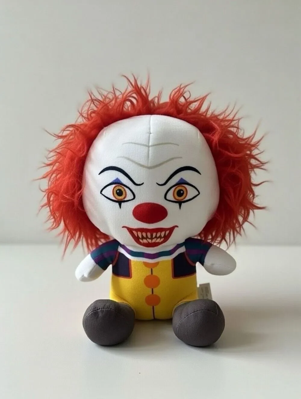 Toy Factory IT The Movie Horror Pennywise Clown Plush Doll 10'' BIG HEAD